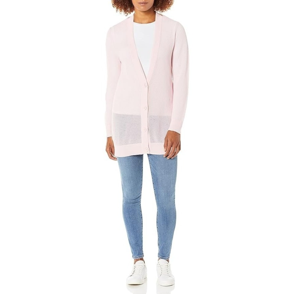 AG Adriano Goldschmied Prism Pink Cashmere Blend Cameron Cardigan‎ Size Small